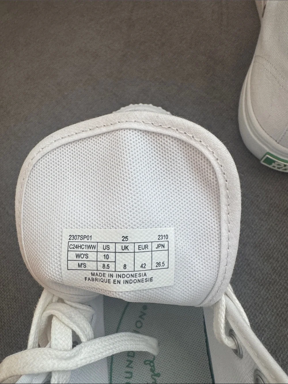 P.F. Flyers White High-Top Canvas Sneakers with Green Laces